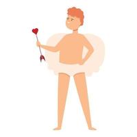 vector de dibujos animados de icono de flecha de amor cupido. día de San Valentín