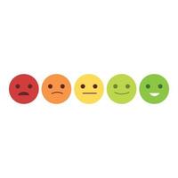 icono de calificación emoji vector de dibujos animados. comentarios de los clientes