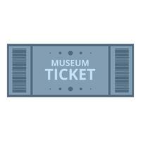 Museum pass icon cartoon vector. Admit entry vector