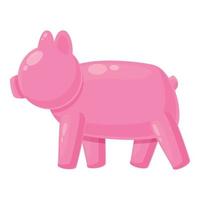 Pig balloon icon cartoon vector. Air toy vector