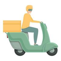 Courier driver icon cartoon vector. Delivery man vector