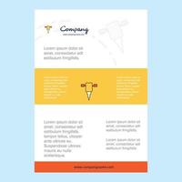 Template layout for Jack hammer comany profile annual report presentations leaflet Brochure Vector Background