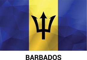 Barbados flag design vector