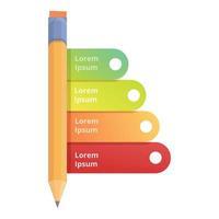 Student pencil icon cartoon vector. School note vector