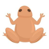 Top view frog icon cartoon vector. Water animal vector