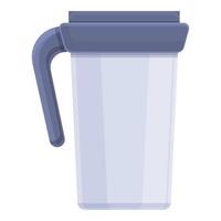 Thermal mug icon, cartoon style vector