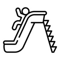 Kid plastic slide icon, outline style vector