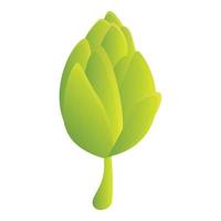 Artichoke fresh icon, cartoon style vector