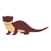 Alaska weasel icon cartoon vector. Arctic animal vector