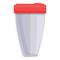 Camp thermo cup icon, cartoon style vector