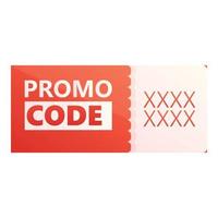 Qr promo code icon cartoon vector. Money ticket vector