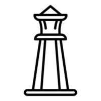 Stone lighthouse icon, outline style vector