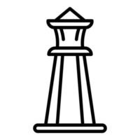 Stone lighthouse icon, outline style vector