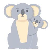 vector de dibujos animados icono de la familia koala. curar oso