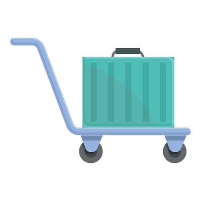 Belt luggage trolley icon cartoon vector. Travel bag 14317118 Vector Art at  Vecteezy