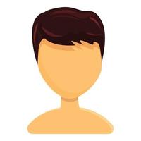 Cute hairstyle icon, cartoon style vector