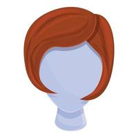 Event wig icon, cartoon style vector