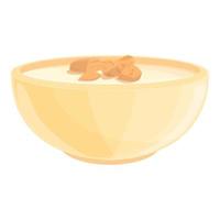 Cooking cream soup icon cartoon vector. Hot bowl vector