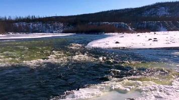 Chulman river in winter in Neryungri. South Yakutia, Russia video