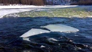 Chulman river in winter in Neryungri. South Yakutia, Russia video