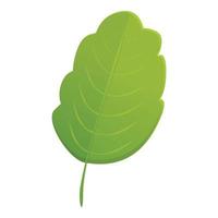 Celandine flower leaf icon, cartoon style vector