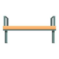 Park bench icon cartoon vector. Street garden vector