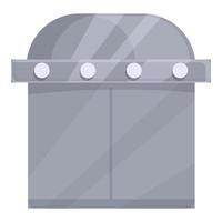 Grill pot icon cartoon vector. Cook food vector