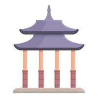 Singapore pagoda icon cartoon vector. Chinese building vector