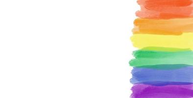 dibujo de colores del arco iris con textos 'feliz mes del orgullo 2023', concepto para celebraciones de la comunidad lgbtqai en el mes del orgullo en todo el mundo. foto