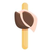 Ice cream waste icon, cartoon style vector