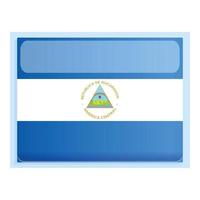 Nicaragua country flag icon cartoon vector. Independence day vector