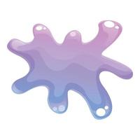 Violet slime icon cartoon vector. Splash drip vector