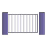 Automatic gate icon, cartoon and flat style vector