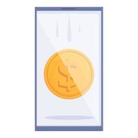 Monetization icon cartoon vector. Money blog vector