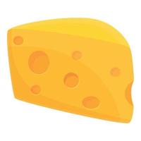 Cheese vitamin icon, cartoon style vector