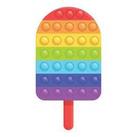 Ice cream popit toy icon cartoon vector. Fidget pop vector