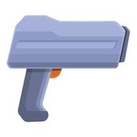 Speed radar alert icon, cartoon style vector