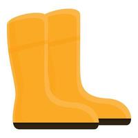 Construction boots icon, cartoon style vector