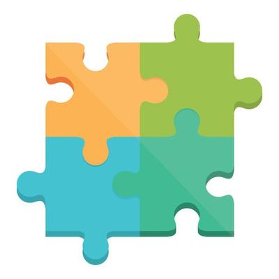 Puzzle toy icon cartoon vector. Shop shelf