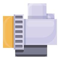 Clean pool filter icon, cartoon style vector