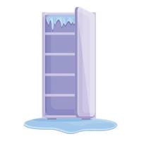 Home refrigerator repair icon, cartoon style vector