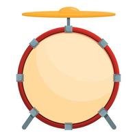 Drum bell icon, cartoon style vector