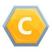 Vitamin c complex icon, cartoon style vector