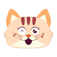 cat happy face cartoon cute png