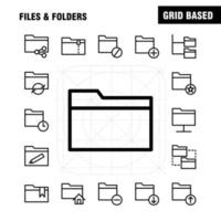 Files And Folders Line Icon Pack For Designers And Developers Icons Of Connect Folder Network Files Edit Folder Pencil Write Vector