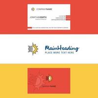 Beautiful Setting Logo and business card vertical Design Vector