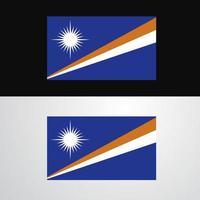 diseño de banner de bandera de islas marshall vector