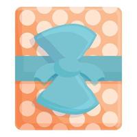 Birthday gift icon cartoon vector. Box present vector