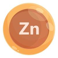 vector de dibujos animados de icono de tableta de zinc. alimentos minerales