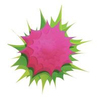 Top view flower icon, cartoon style